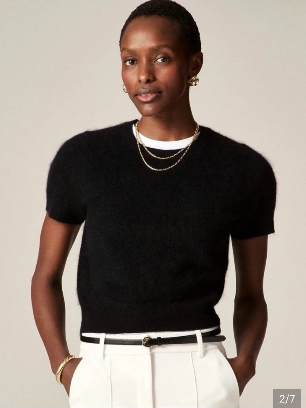 J Crew Brushed Cashmere tee